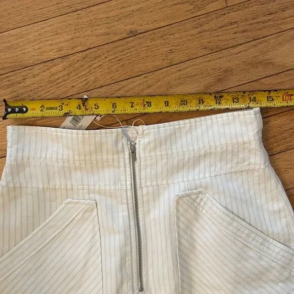 NWT Rebecca Tayor cream pinstriped skirt size 6 295$ retail - Picture 4 of 7